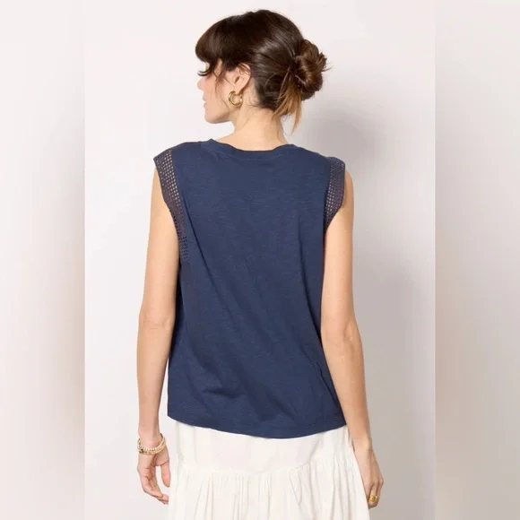 Evereve Penelope Eyelet Trim Tank - Picture 5 of 12